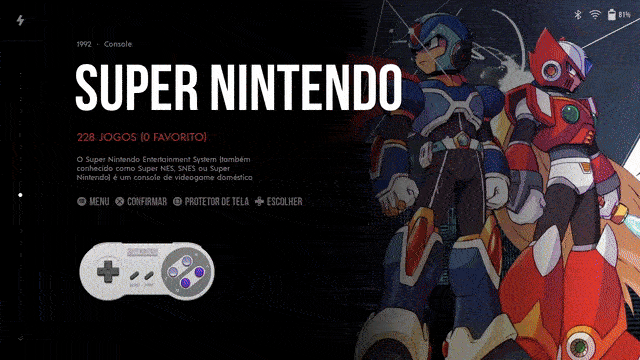 Menu do Kala Station navegando entre plataformas e consoles.